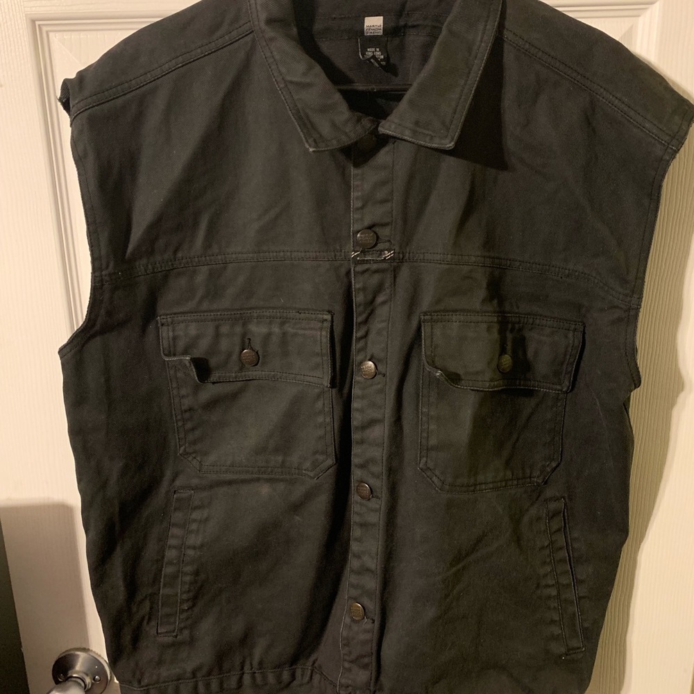 marithe francois girbaud black vest XL